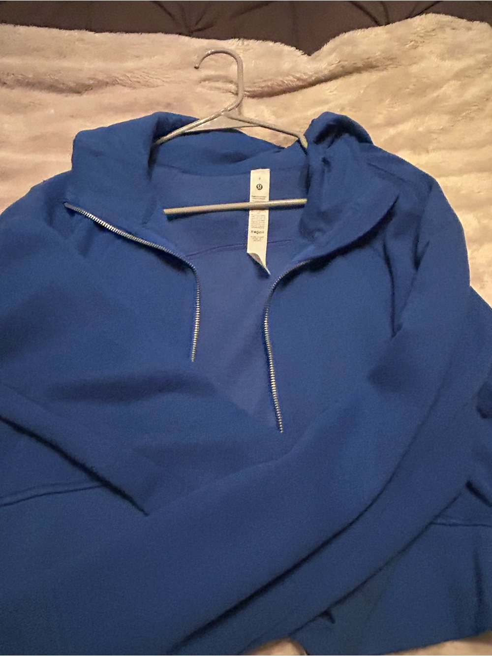 Lululemon Cropped full zip scuba hoodie blazer blue size 8 - Picture 2 of 13